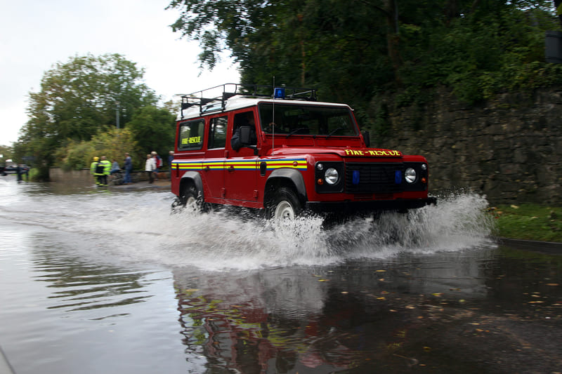 EMCARE - fire fighting training - firefighting-truck-in-water