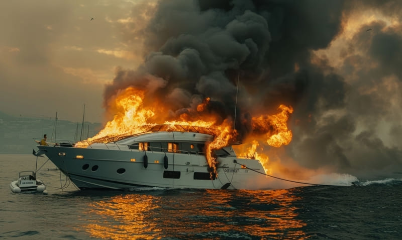 fire-fighting-training-luxury-yacht-on-fire-at-sea