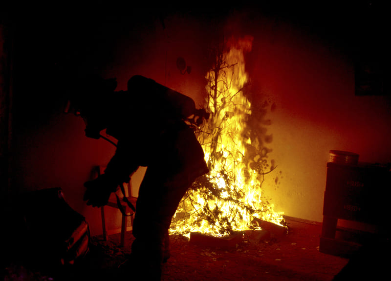 fire-fighting-training-christmas-tree-on-fire-in-a-house